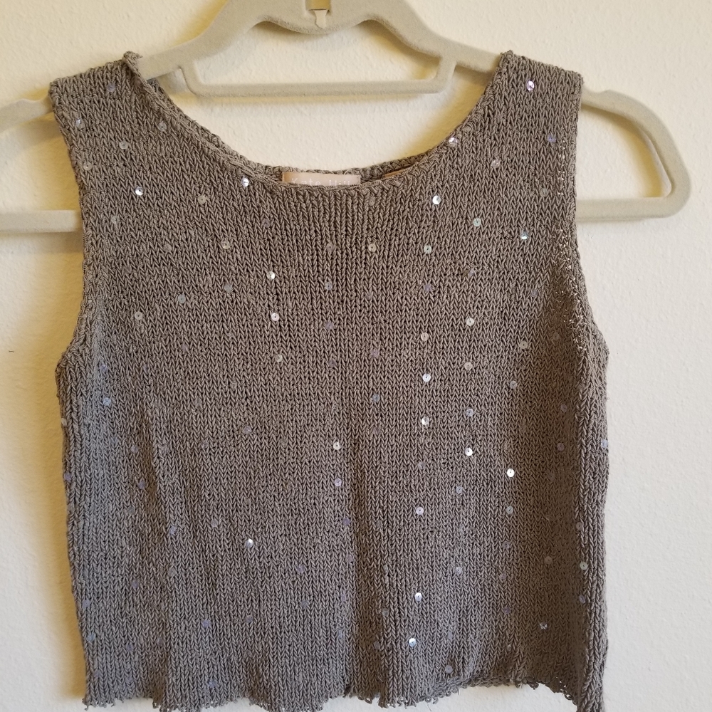 Cropped Kate Hill Sequence Top